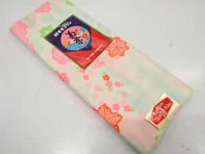 アンティーク　楓に撫子模様　長襦袢地反物